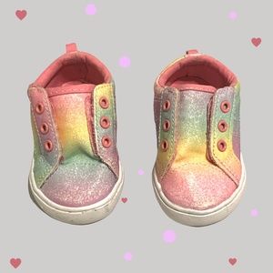 Wonder Nation Girls Size 3 multi color Sparkle sneakers